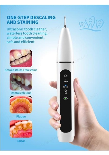 Ultrasonik Diş Scaler Calculus Remover Elektrikli Diş Plak Tartar Kazıyıcı Remover Diş Hesapları Ultrasonik Diş Temizleme (Yurt Dışından)