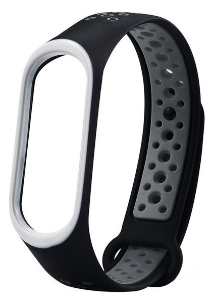 Xiaomi Mi Band 4 Delikli Silikon Siyah Gri Kordon fiyatları