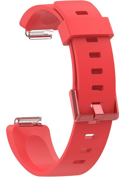 Fitbit Inspıre Hr Uyumlu Silikon Kordon Kırmızı Large (L)