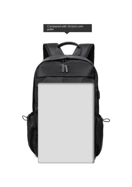 Business Casual Sırt Çantası, Erkek Bilgisayar Çantası USB Şarj Seyahat Öğrenci Sırt Çantası (Yurt Dışından)