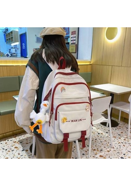 Koreli Sevimli Okul Çantası, Ortaokul ve Ortaokul Doğum Günü Kızı Mori Stil Sırt Çantası (Yurt Dışından) modelleri