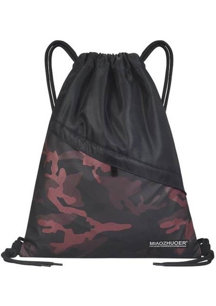 Açık Hafif Drawstring Sırt Çantası, Erkek ve Kız Öğrenciler İçin Su Geçirmez Okul Çantası (Yurt Dışından)