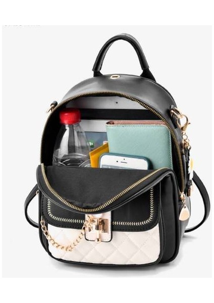 Moda Yumuşak Deri Sırt Çantası, Büyük Kapasiteli Kadın Çanta Tek Omuz Crossbody Çok Amaçlı Öğrenci Çantası (Yurt Dışından) modelleri