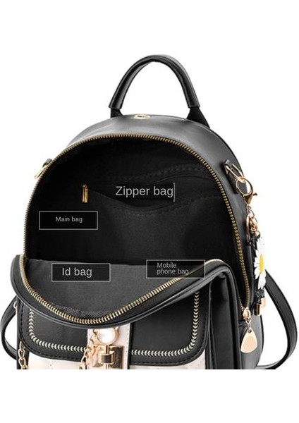 Moda Yumuşak Deri Sırt Çantası, Büyük Kapasiteli Kadın Çanta Tek Omuz Crossbody Çok Amaçlı Öğrenci Çantası (Yurt Dışından) fırsatları