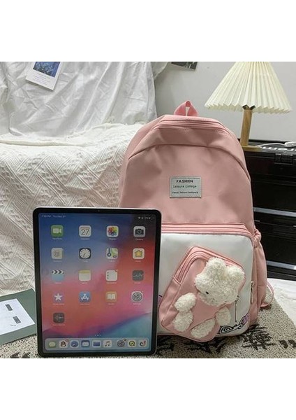 Büyük Kapasiteli Okul Çantası, Kontrast Rengi Lise Öğrenci Sırt Çantası (Yurt Dışından) fiyatları