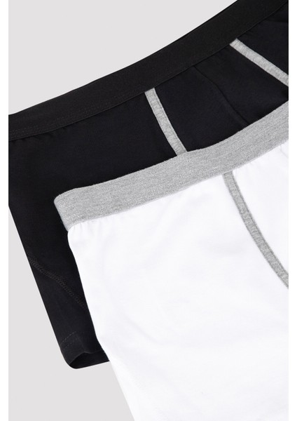 Çok Renkli Dark White Mix Tape 2li Boxer