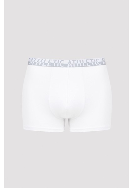 Çok Renkli Elastic Band Slogan 3lü Mid Boxer