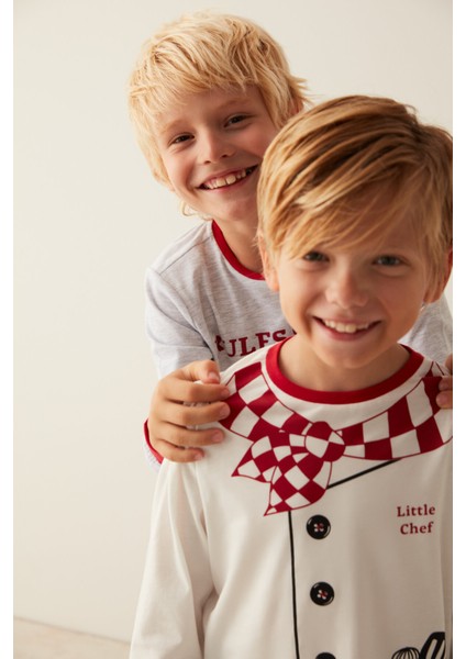 Çok Renkli Erkek Çocuk B. Little Chef Pijama Takımı