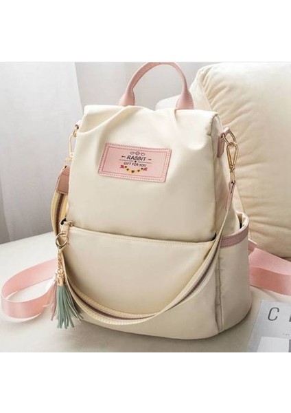 Koreli Oxford Bez Sırt Çantası, Kız Öğrenci Büyük Kapasiteli Seyahat Okulu Çantası Küçük Sırt Çantası (Yurt Dışından)