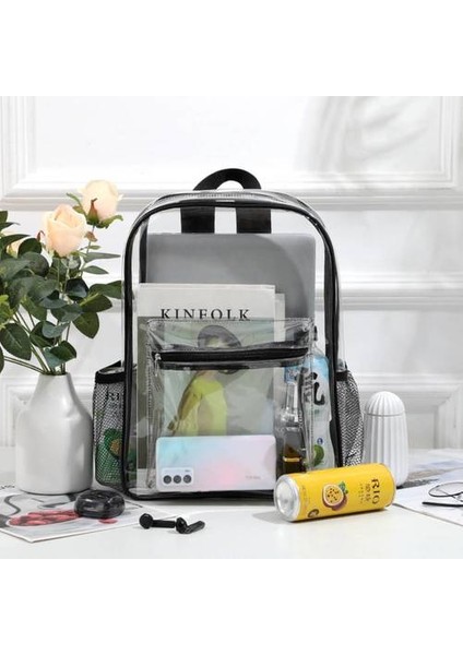 Şeffaf Pvc Sırt Çantası, Şık Büyük Kapasiteli Öğrenci Çantası (Yurt Dışından) fiyatları