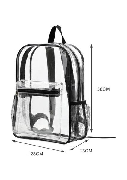 Şeffaf Pvc Sırt Çantası, Şık Büyük Kapasiteli Öğrenci Çantası (Yurt Dışından) fırsatları