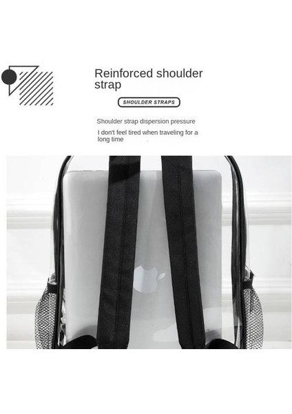 Şeffaf Pvc Sırt Çantası, Şık Büyük Kapasiteli Öğrenci Çantası (Yurt Dışından) indirimleri