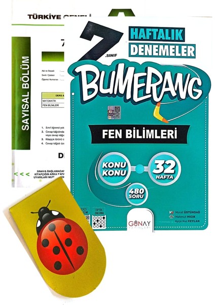7.Sınıf Bumerang Fen Bilimleri Deneme-2024-(Muba Yayınları Deneme+Kitap Ayracı )