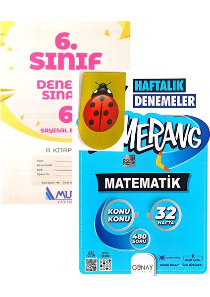 6.Sınıf Bumerang Matematik Deneme-2024-(Zeka Küpü Yayınları Deneme+Kitap Ayracı )