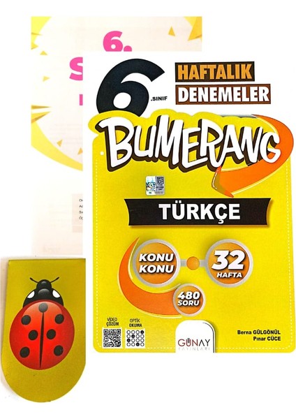 6.Sınıf Bumerang Türkçe Deneme-2024-(Zeka Küpü Yayınları Deneme+Kitap Ayracı )