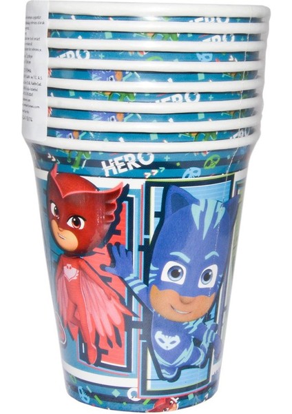 LPJ7184 Pj Masks Bardak 180/200ML 8 Adet