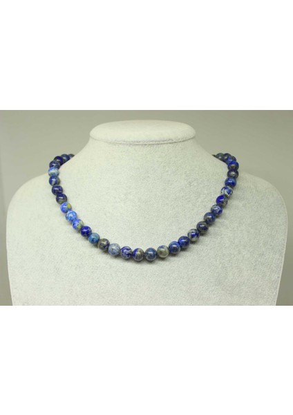 Lapis Taşı Kolye 8mm (Klipsli)