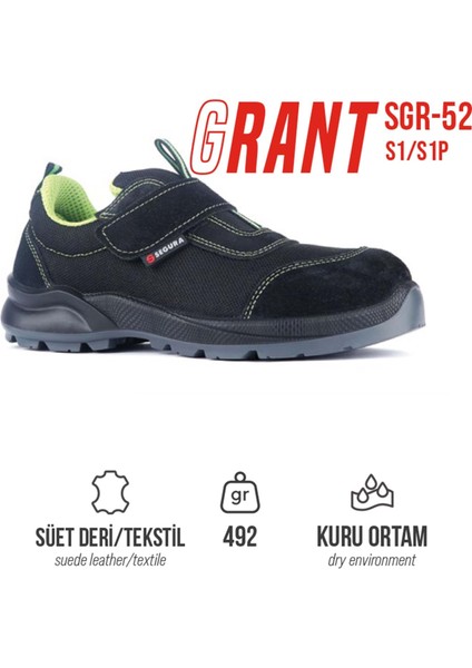 Iş Ayakkabısı - Grant Sgr-52 S1 Siyah - 44