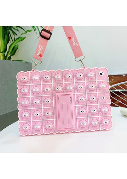 Pop Fidget Toys Push It Bubble Pembe Sevimli Kılıf iPad Için Stand Askılı (Yurt Dışından)