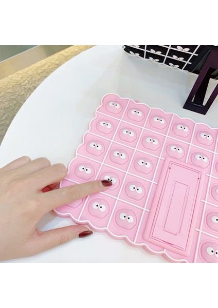 Pop Fidget Toys Push It Bubble Pembe Sevimli Kılıf iPad Için Stand Askılı (Yurt Dışından)