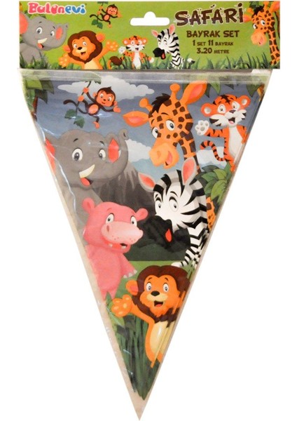 TSF8740 Balonevi, Safari, Kağıt Bayrak Seti