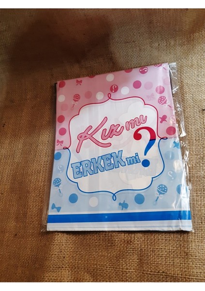 Cinsiyet Partisi Kız Mı? Erkek Mi? Masa Örtüsü 120X180