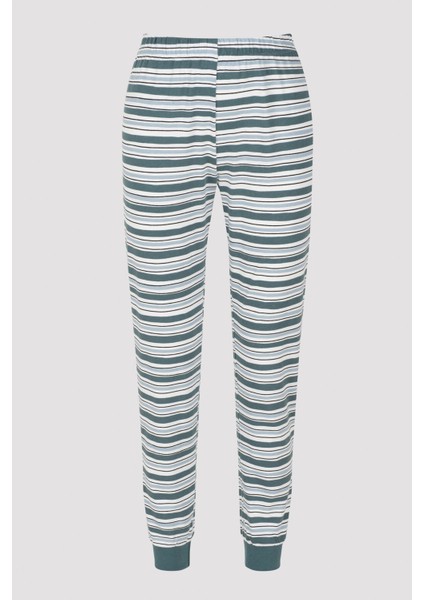 Yeşil Çizgili Pijama Altı indirimleri