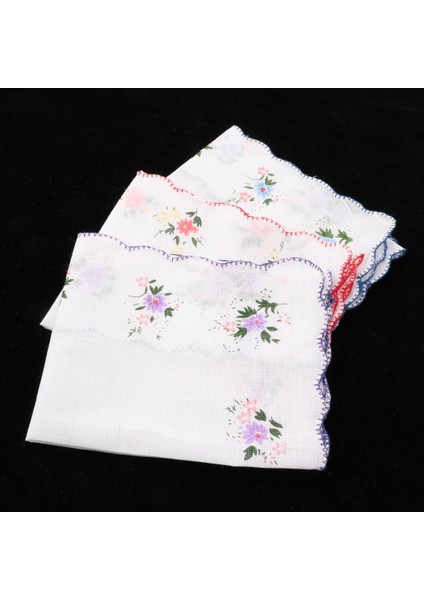 3pcs Kadın Çiçek Işlemeli Mendil Cep Kare Dantel Düğün Partisi (Yurt Dışından)