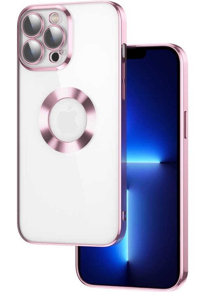 Apple iPhone 12 Pro Max Kılıf Logo Gösteren Kamera Korumalı Silikon Bronz