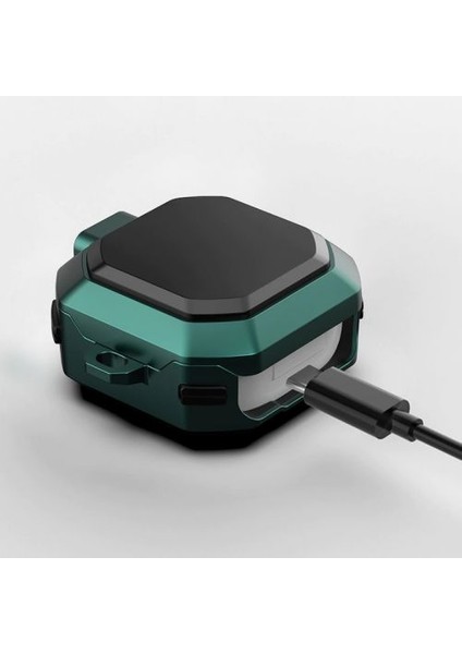 Samsung Galaxy Buds Pro Kılıf Tank Çift Renk Koruma SF11 Beyaz