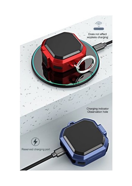 Samsung Galaxy Buds Pro Kılıf Tank Çift Renk Koruma SF11 Beyaz