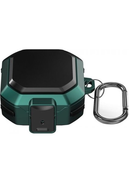 Casestreet Samsung Galaxy Buds 2 Kılıf Tank Çift Renk Koruma SF11 Koyu Yeşil