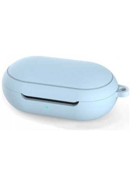 Casestreet Samsung Galaxy Buds Kılıf Kancalı Mat Silikon Sf8 Açık Mavi