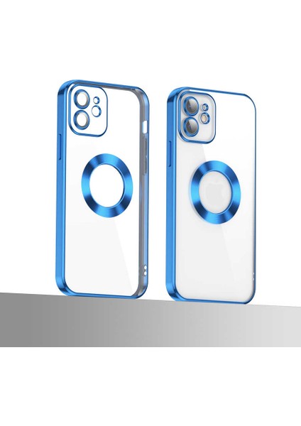 Apple iPhone 12 Kılıf Logo Gösteren Kamera Korumalı Silikon Siyah fiyatları