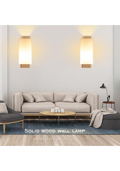 Iç Katı Ahşap Duvar Lambası, Yaratıcı Basit Modern Stil, 5024 (Yurt Dışından)