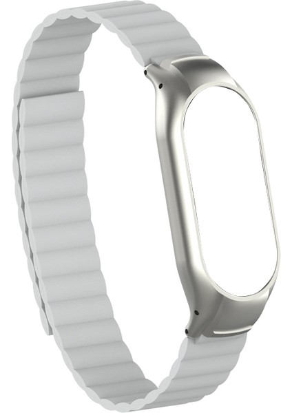 Xiaomi Mi Band 7 Kordon Solo Loop Mıknatıslı Ayarlanabilir Krd 69 Beyaz