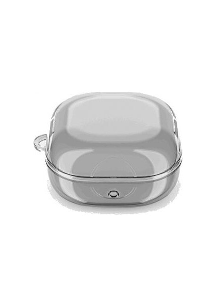 Casestreet Samsung Galaxy Buds Live Kılıf Transparan Kancalı Silikon SF14 Antrasit