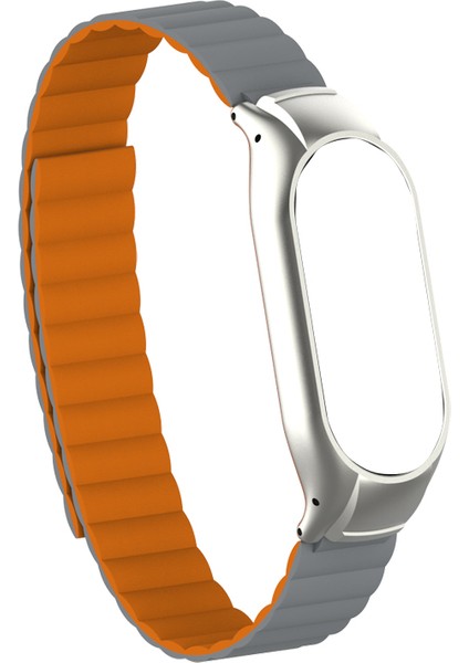 Xiaomi Mi Band 7 Kordon Solo Loop Mıknatıslı Ayarlanabilir Krd 69 Gri