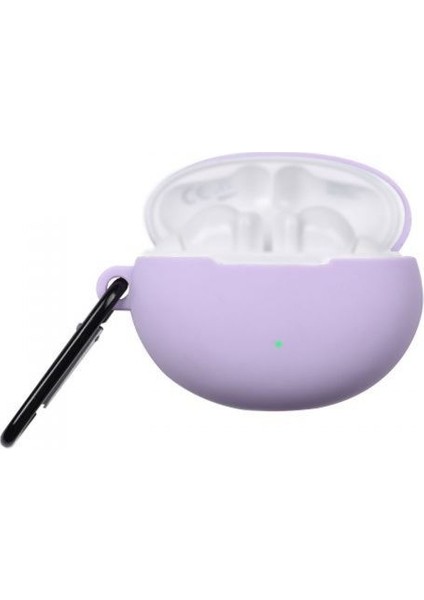 Huawei Freebuds 4i Kılıf Mat Kancalı Silikon SF10 Lila
