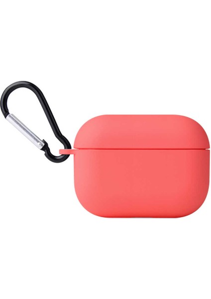 Apple Airpods Pro Kılıf Mat Kancalı Silikon A11 Turuncu