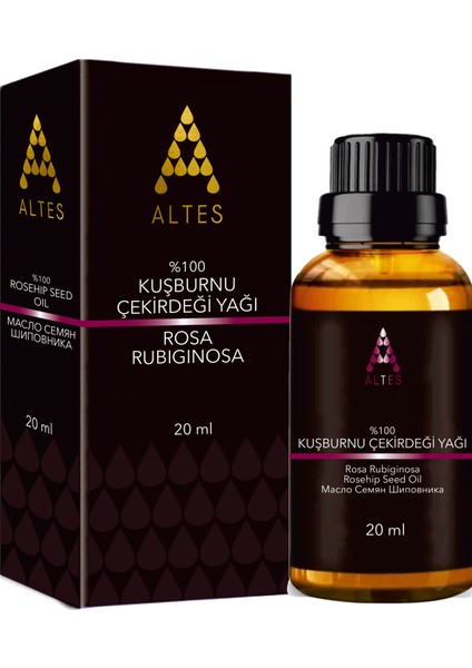 Saf Kuşburnu Çekirdek Yağı Soğuk Sıkım 20 ml