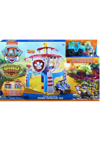 S01031999 Paw Patrol Dino Rescue Gözetleme Kulesi, 1figür ve 1 Araç Dahildir