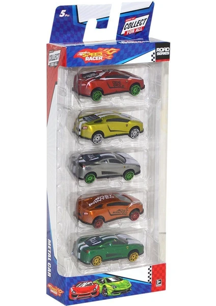 Toy-26 Toysan, Speed Racer 5'li Metal Araba Seti