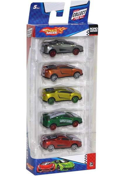 Toy-26 Toysan, Speed Racer 5'li Metal Araba Seti