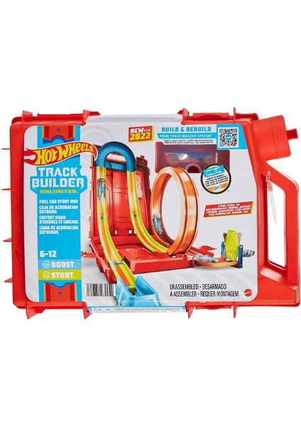 HDX78 Hw Track Builder Benzin Bidonu Akrobasi Seti, Hot Wheels Track Builder