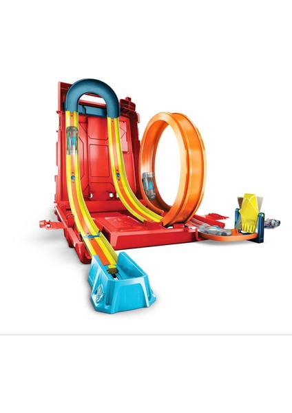 HDX78 Hw Track Builder Benzin Bidonu Akrobasi Seti, Hot Wheels Track Builder