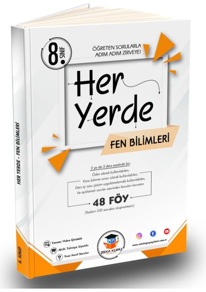 8. Sınıf Heryerde Fen Bilimleri Soru Bankası (Ciltli)