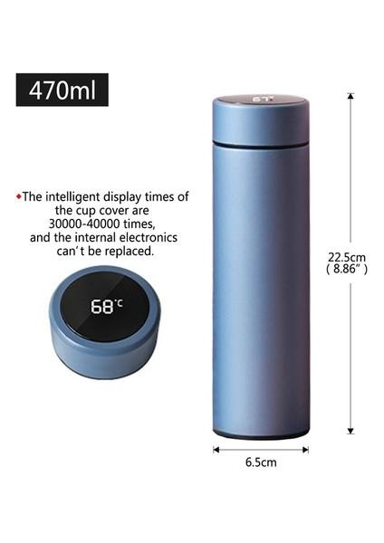 470ML Akıllı Sıcaklık Ekran Termos Su Şişesi Akıllı Paslanmaz Çelik Vakum Şişesi Hediye Için Çay Kahve Termal Kupası | Vakumlu Şişeler ve termoslar (Yurt Dışından)