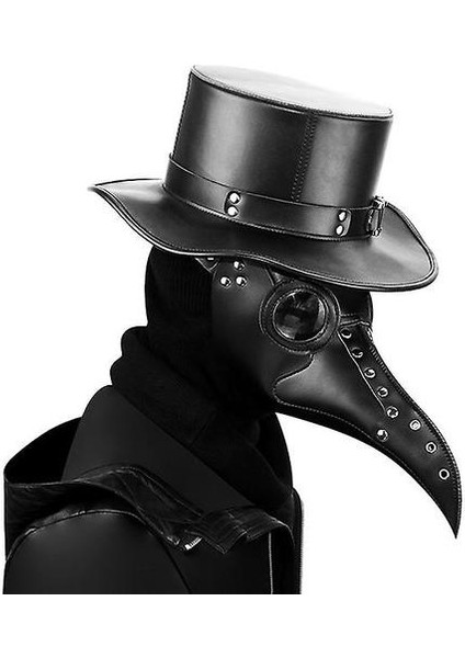 Veba Doktor Kuş Maskesi Cadılar Bayramı Cosplay Siyah Uzun Burun Gagası Steampunk Kuş Maskeleri (Yurt Dışından) modelleri