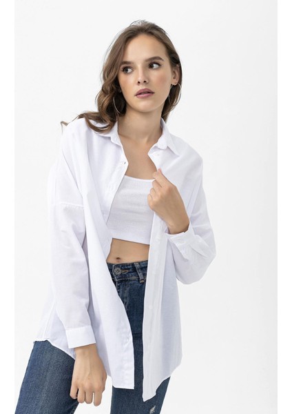 Kadın Oversize Poplik Gömlek modelleri